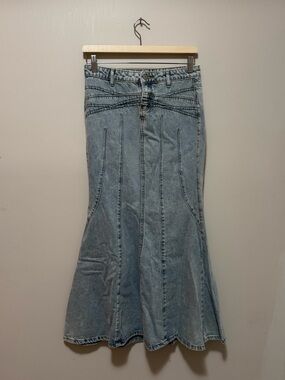 Y2K BDG Light Blue Kendall Mermaid Denim Skirt